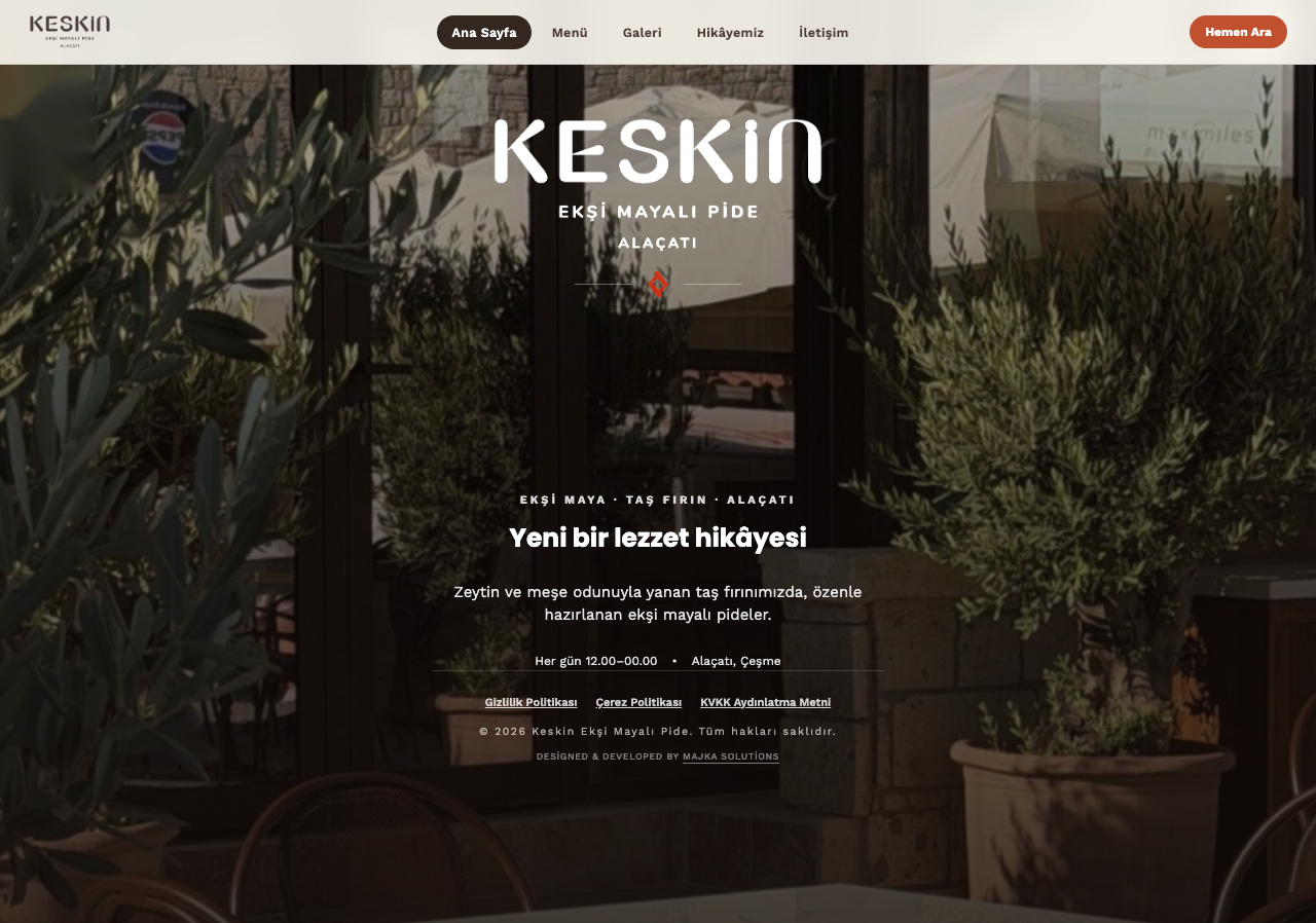 keskinpide.com anasayfa ekran görüntüsü