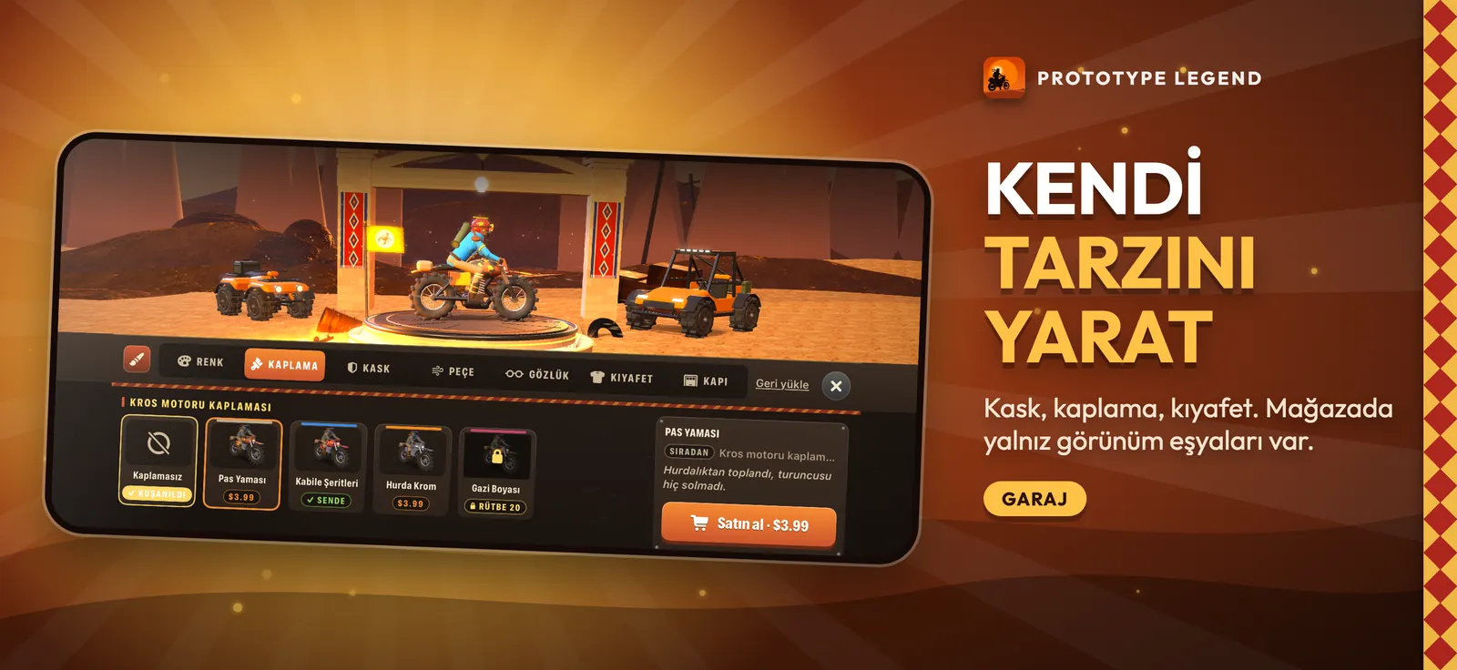 Garajda araç kaplamaları ve kask seçimi
